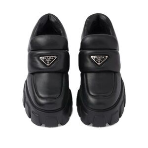 Prada Women's Black Chunky Loafers